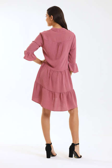 Ladies Celeste 3/4 Sleeve High-Low Tiered Dress