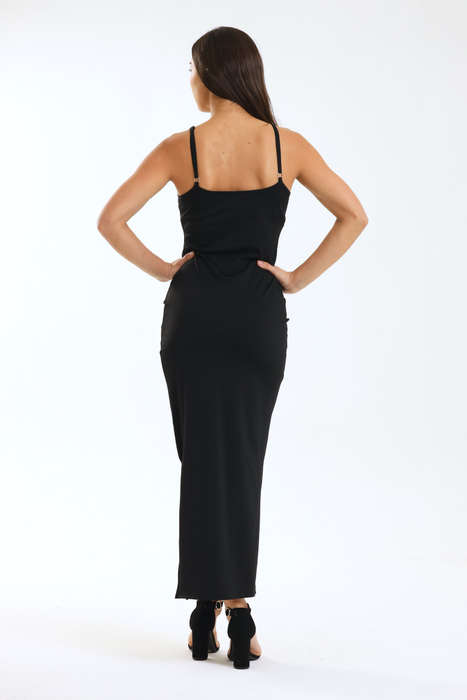 Ladies Demi Skin Tight Strappy Bodycon Dress