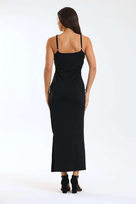 Ladies Demi Skin Tight Strappy Bodycon Dress