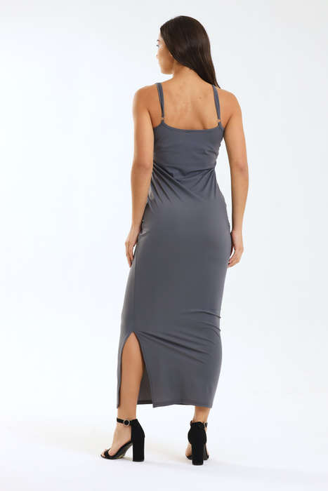 Ladies Demi Skin Tight Strappy Bodycon Dress