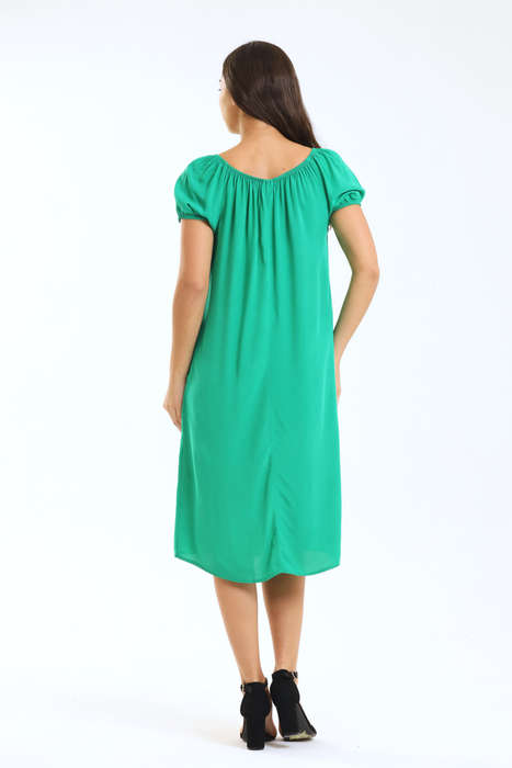 Ladies Evie Puff Sleeve Loose Fit Midi Dress