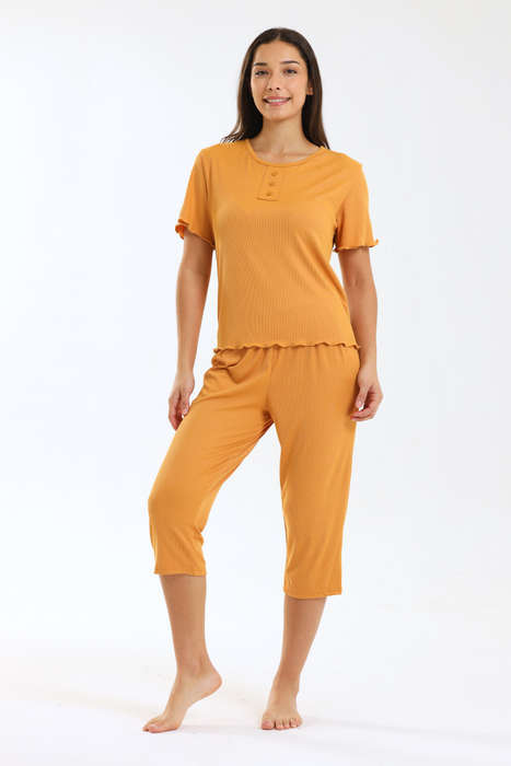 Ladies Pastel 3/4 Pyjama Set