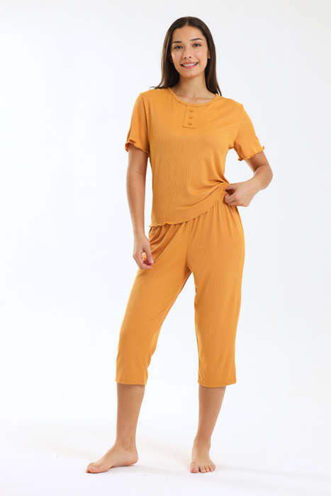 Ladies Pastel 3/4 Pyjama Set