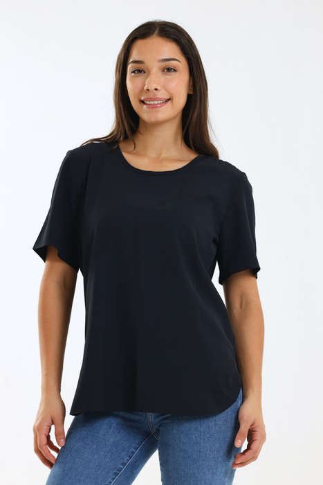 Ladies Plain Short Sleeve Casual Top