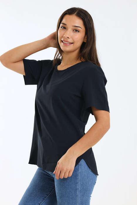 Ladies Plain Short Sleeve Casual Top