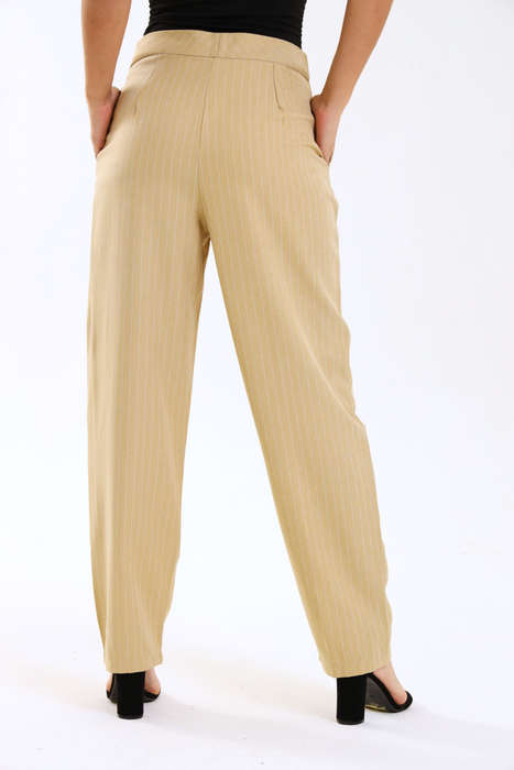 Ladies Striped Formal Straight Leg Pants