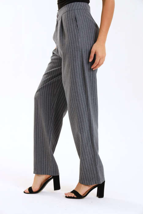 Ladies Striped Formal Straight Leg Pants