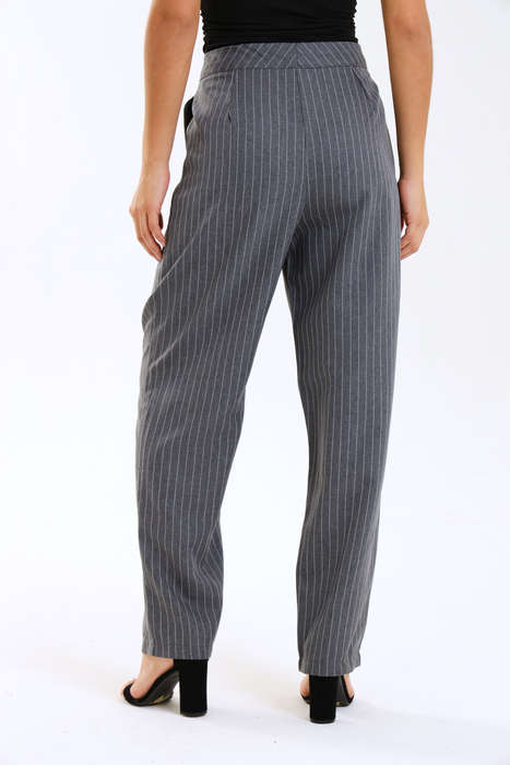 Ladies Striped Formal Straight Leg Pants