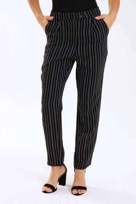 Ladies Striped Formal Straight Leg Pants