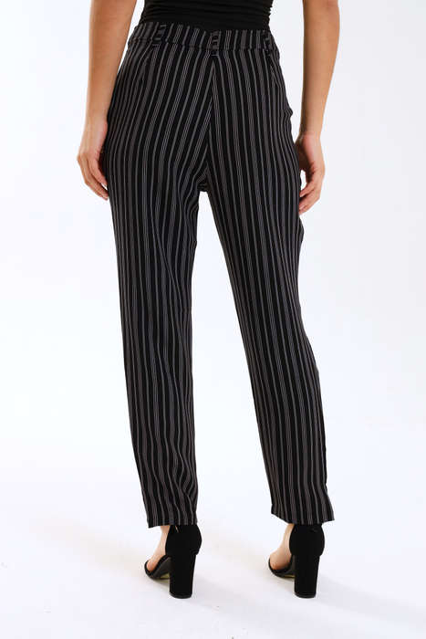 Ladies Striped Formal Straight Leg Pants