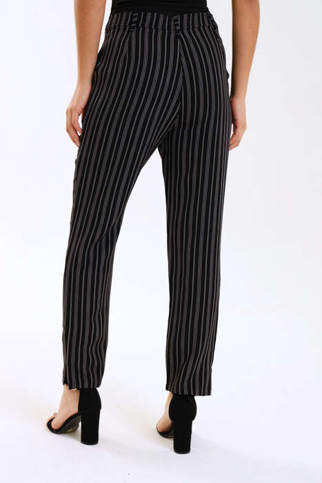 Ladies Striped Formal Straight Leg Pants
