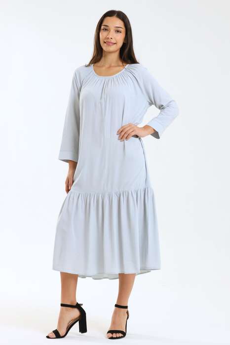 Ladies Tessa Long Sleeve Tiered Midaxi Summer Dress