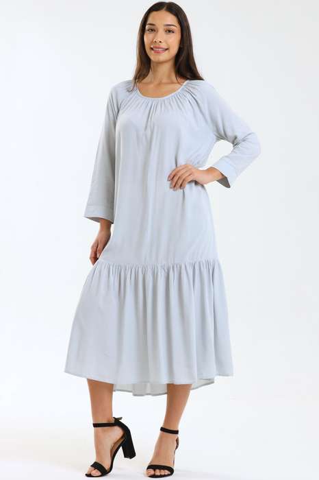 Ladies Tessa Long Sleeve Tiered Midaxi Summer Dress