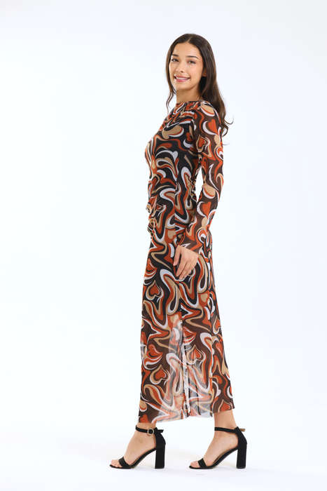 Rebecca Ladies Mesh Lined Bodycon Evening Dress