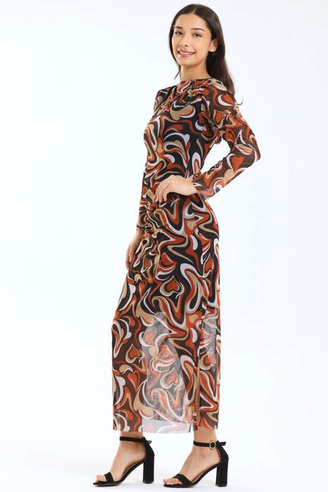Rebecca Ladies Mesh Lined Bodycon Evening Dress