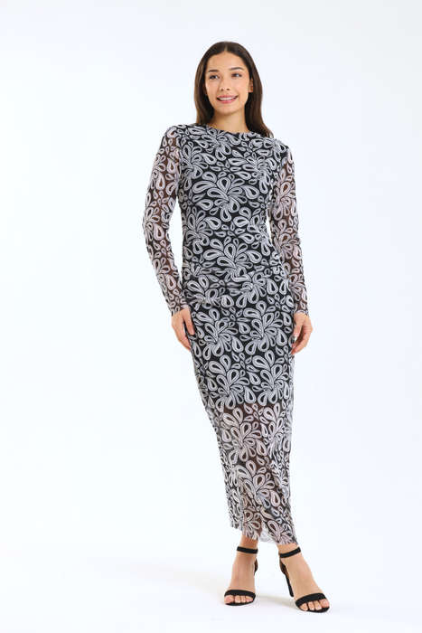 Rebecca Ladies Mesh Lined Bodycon Evening Dress (Copy)