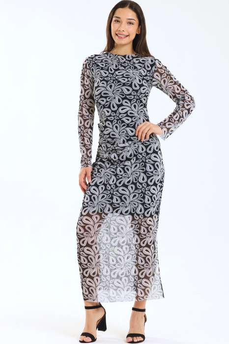 Rebecca Ladies Mesh Lined Bodycon Evening Dress (Copy)