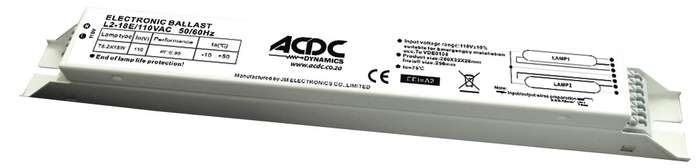 240V ELECTRONIC BALLAST 2 x T8 36W