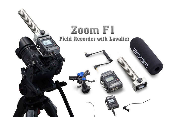 Zoom F1 Field Recorder with Shotgun Microphone-2-Channel Field Audio Recorder