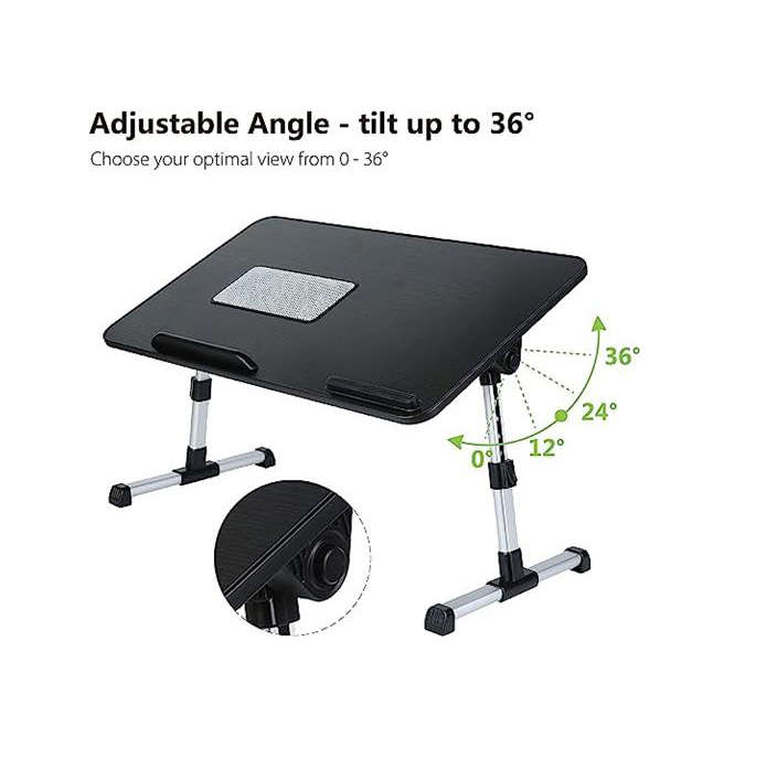 UniQue Portable Foldable Laptop Desk With USB Cooling Fan