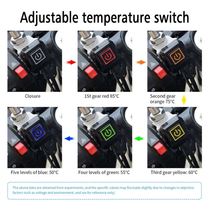 Motorcycle Handlebar Electric Hot Heated Grips Warmer Kit Thermostat Snow ATV Heating Handlebar