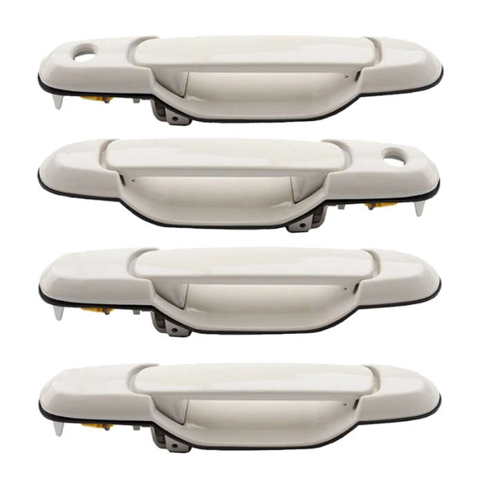 Front Rear Left Right Outside Exterior Door Handle Set of 4Pcs for 1998-2003 Toyota Sienna White
