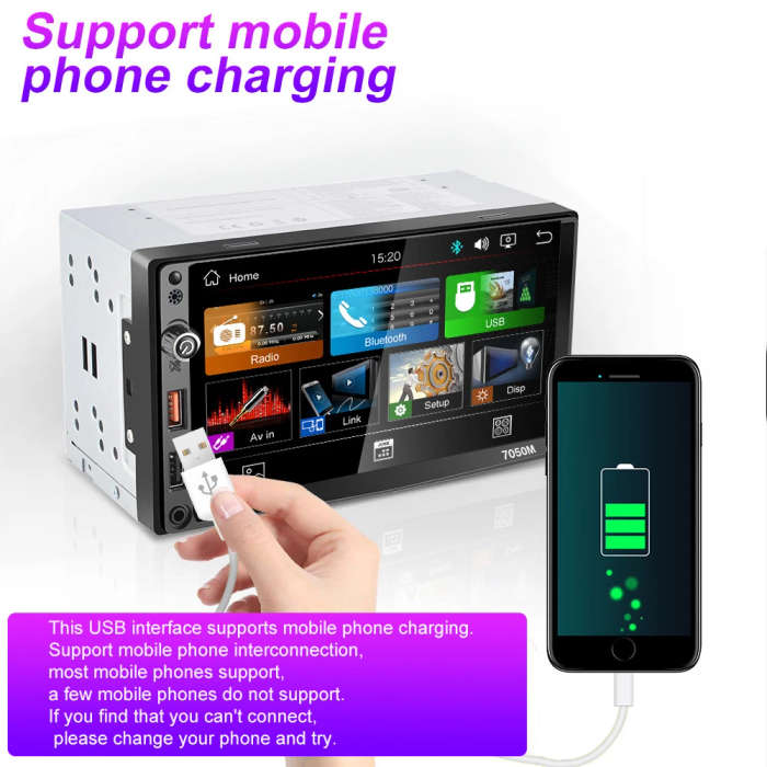 2 Din Car Radio MP5 Player Touch Bluetooth USB FM Multimedia Display 2DIN Auto Radio HD Radio