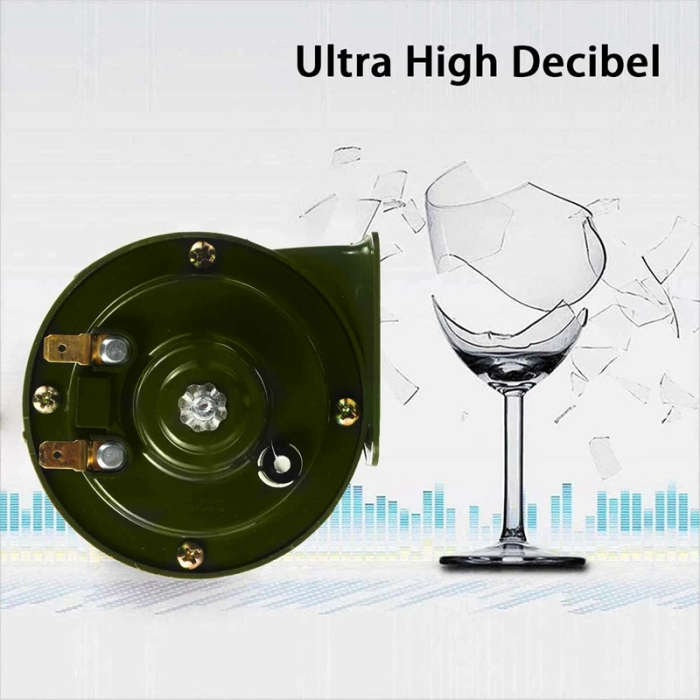 2Pcs 300DB 12V Air Horn for Car Snail Electric Air Horn Marine Boat Loud Alarm Kit
