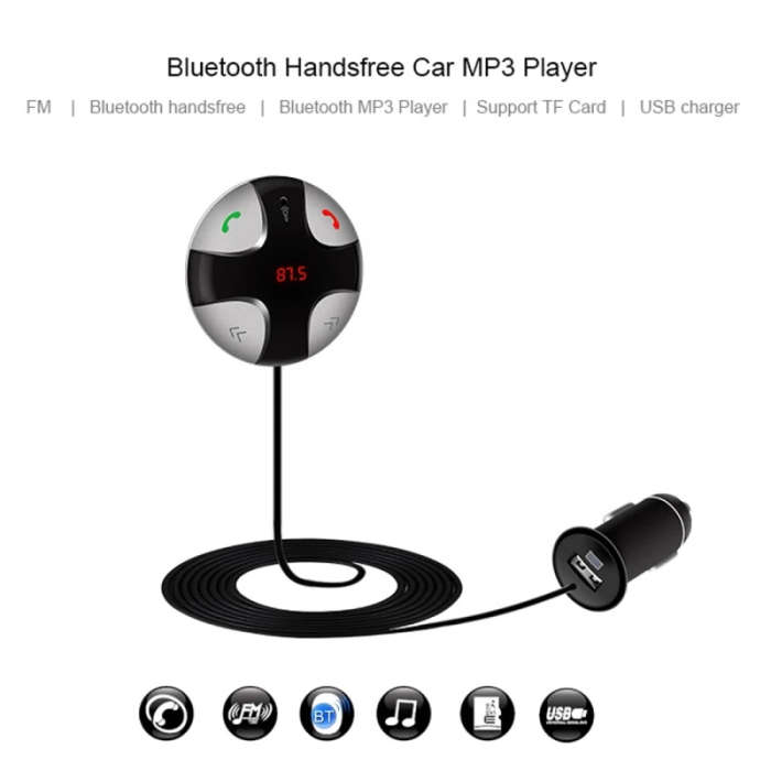 FM29B Car Bluetooth FM Transmitter Hands-free Car Kit, Car Charger