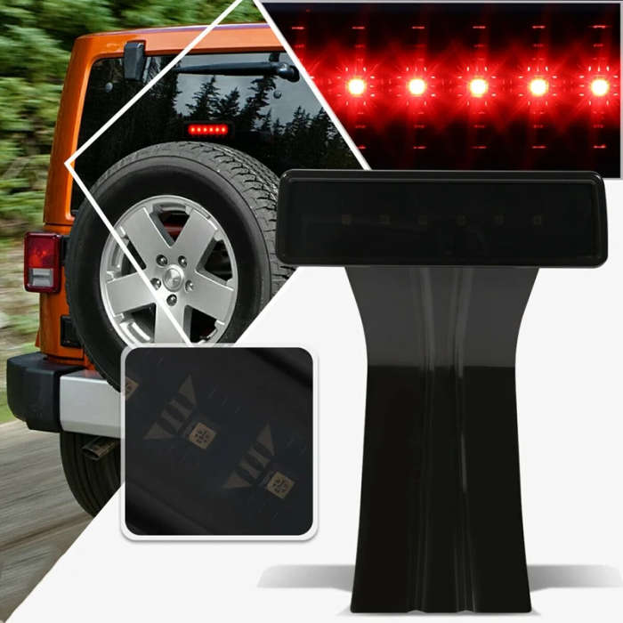 Car LED Third Brake Tail Lights High Mount Stop Lights for Jeep Wrangler JK 07-18