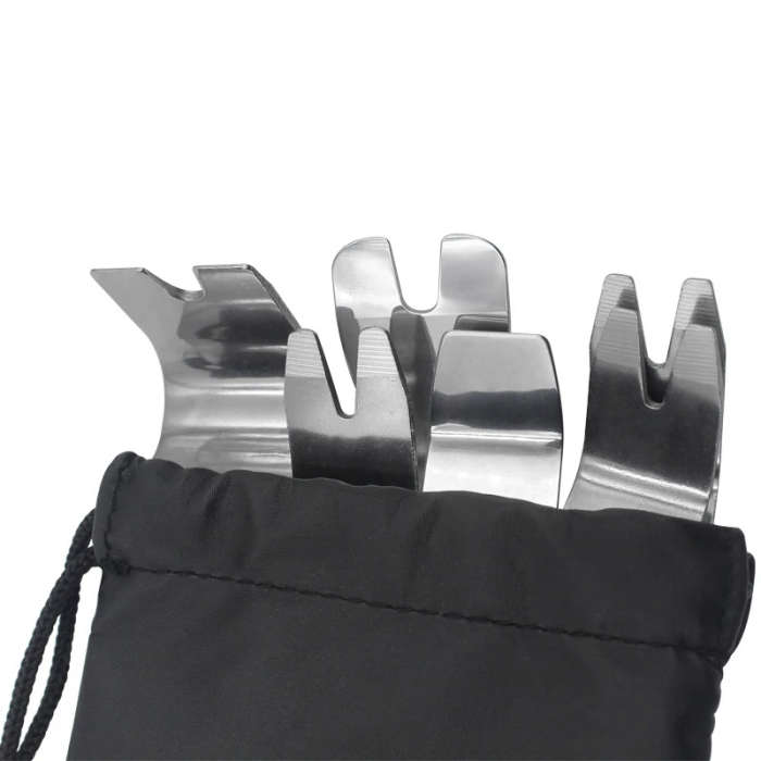6PCS Car Radio Door Clip Panel Trim Dash Audio Removal Pry Tools Moulding Kits