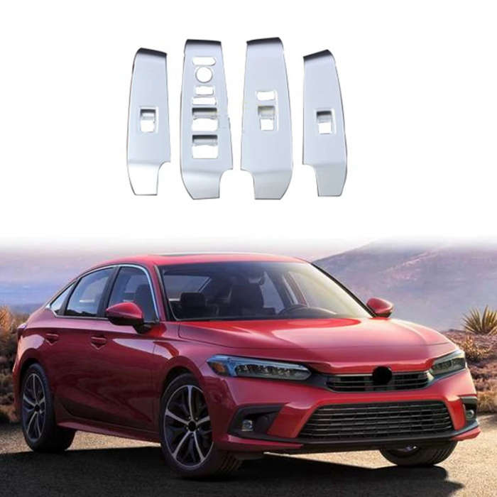 For 11Th Gen Honda Civic 2022 Car Window Lift Switch Panel Cover Door Handle Armrest Trim Frame