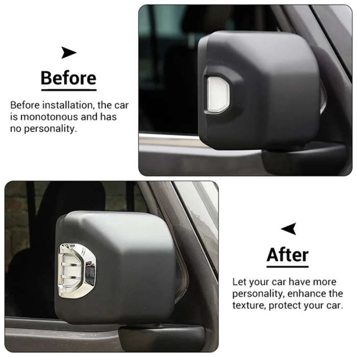 Car Front Wheel Eyebrow Light Side Rearview Mirror Turn Signal Cover for Jeep Wrangler JL JT