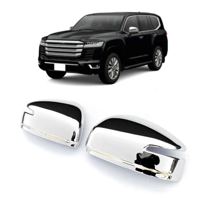 Car Chrome Rear View Rearview Side Glass Mirror Cover Trim Frame Side Mirror Caps For 2022+ Toyota