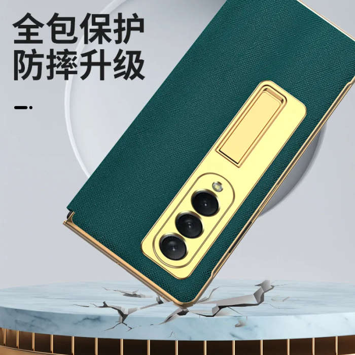 For Samsung Galaxy Z Fold3 5G Luxury PU Leather Mobile Phone Case For galaxy z fold3 z fol