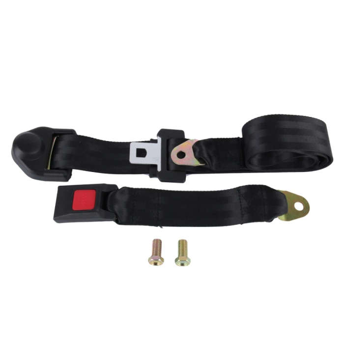 Universal Retractable 3 Point Auto Car Safety Seat Lap Belt Set Kit