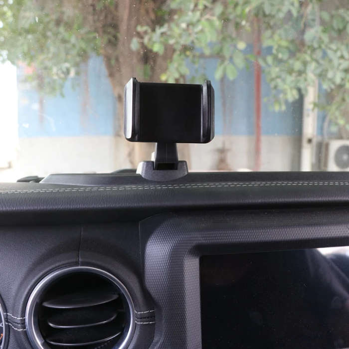 Black ABS Mobile Phone Holder Car GPS Bracket Dash Mount Holder Storage Box for Jeep Wrangler JL