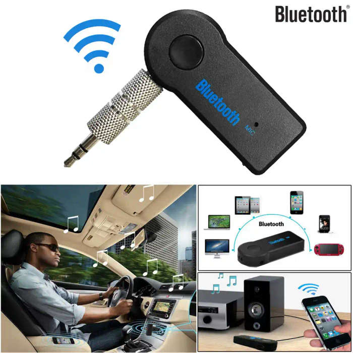 Car Wireless Bluetooth Aux Audio Receiver Hand Free