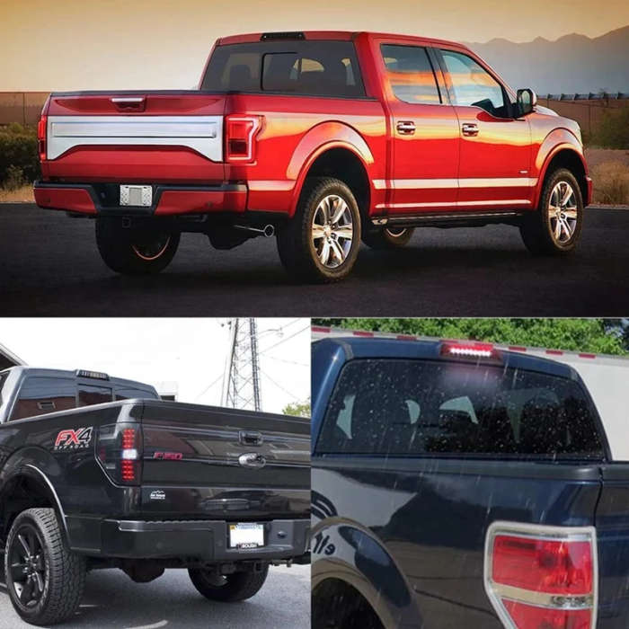 Clear Lens Full LED Rear High Lever Third 3Rd Brake Stop Light Lamp for Ford F150 F-150 2009-2014