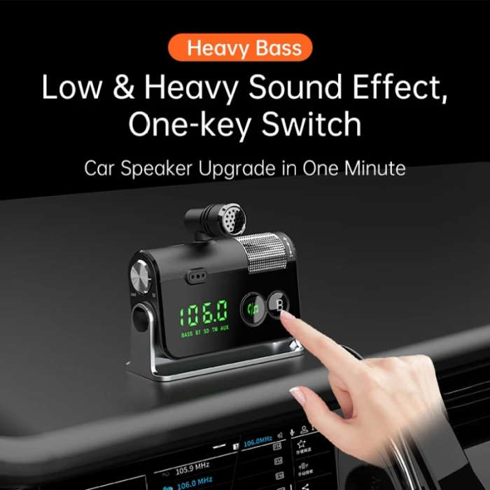 Car MP3 Bluetooth Player FM Transmitter QC3.0 PD18W Fast Charger