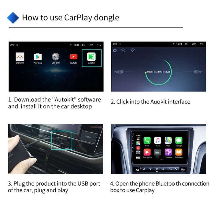 Car Carplay 5.8GHz Wireless iOS Carplay Module Auto Smart Phone Carplay