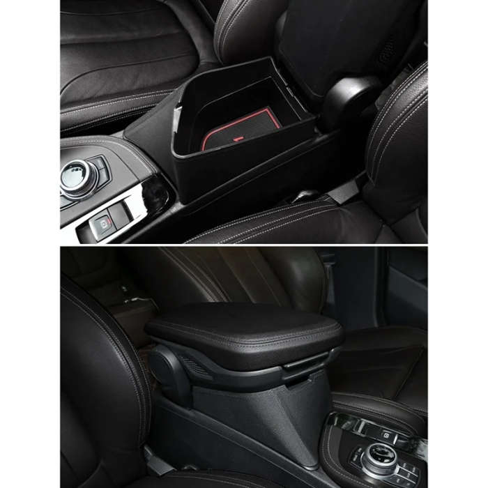 For-BMW X1 X2 F47 F48 -2020 Central Console Armrest Box Storage Box Leather Organizer Tray