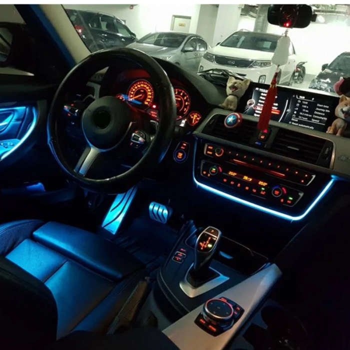Double Color AC/Radio Trim, Dual LED Luminescent Bezel For-BMW M3 M4 Series F30 F35 3GT
