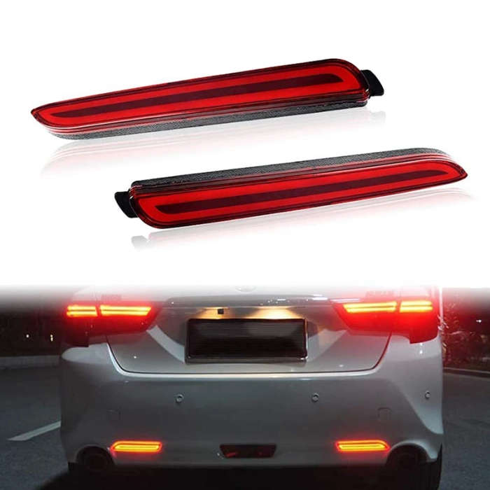 For Toyota Camry Sienna Avalon RAV4 Wish Fortuner LED Rear Bumper Fog Light Tail Brake Stop Light