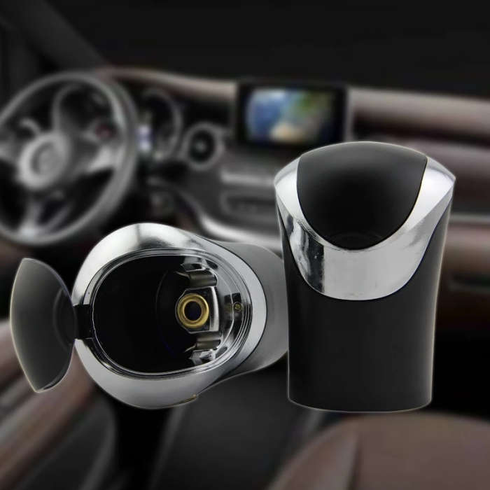 Mini Car Loaded Ashtray With Lamp and Cover Car Stowing Tidying Trash Can Supplies