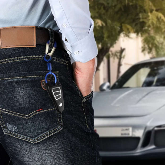 3 PCS Key RingsBurned Titanium Modified Car Key Hanging Ornament Universal Personality Keychain