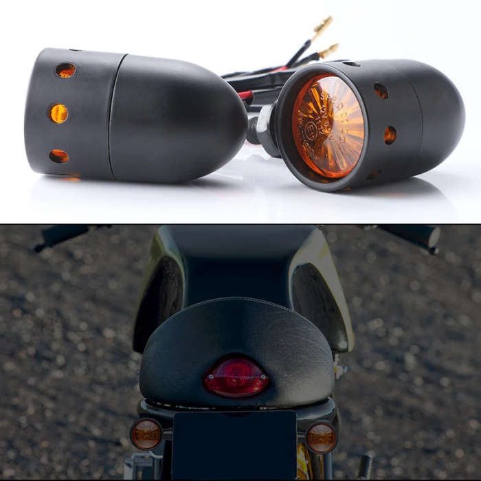 Motorcycle Turn Signal Light LED Brake Amber Light Blinkers Flashers Indicator for Honda Suzuki