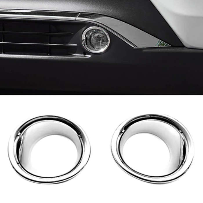 for Toyota Harrier Venza 2020-21 ABS Chrome Front Fog Lights Cover Frame Trim