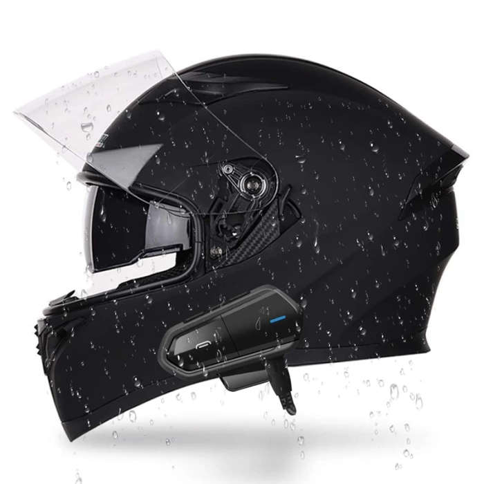 B35 Motorcycle Intercom Microphone, Bluetooth 5.0 Helmet Headset Interphone FM Radio
