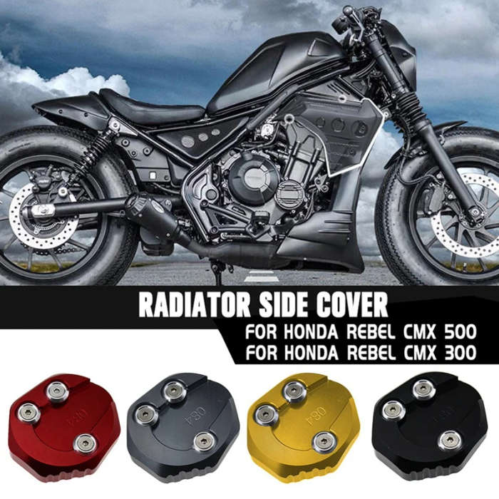 Motorcycle Side Bracket Extension Pad Enlarge Foot Support Pad Frame for Honda Rebel CMX300 CMX500